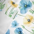 thumbnail image 6 of Spring Floral Valances for Windows Watercolor Blue Green Yellow Poppy Rod Pocket Curtain Valance Window Treatment Short Curtains for Kitchen Living Room, 58"x16", 6 of 9
