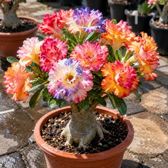 Long Blooming Desert Rose-Easy Grow-Low Maintenance-Ideal for Beds Borders, Plant Pots & Planters,Gardens.