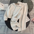thumbnail image 2 of 2025 Spring Autumn Women's Sportswear Set Loose Flattering Sweatshirt and Pants Chic High-End Look Casual Outfit, 2 of 5
