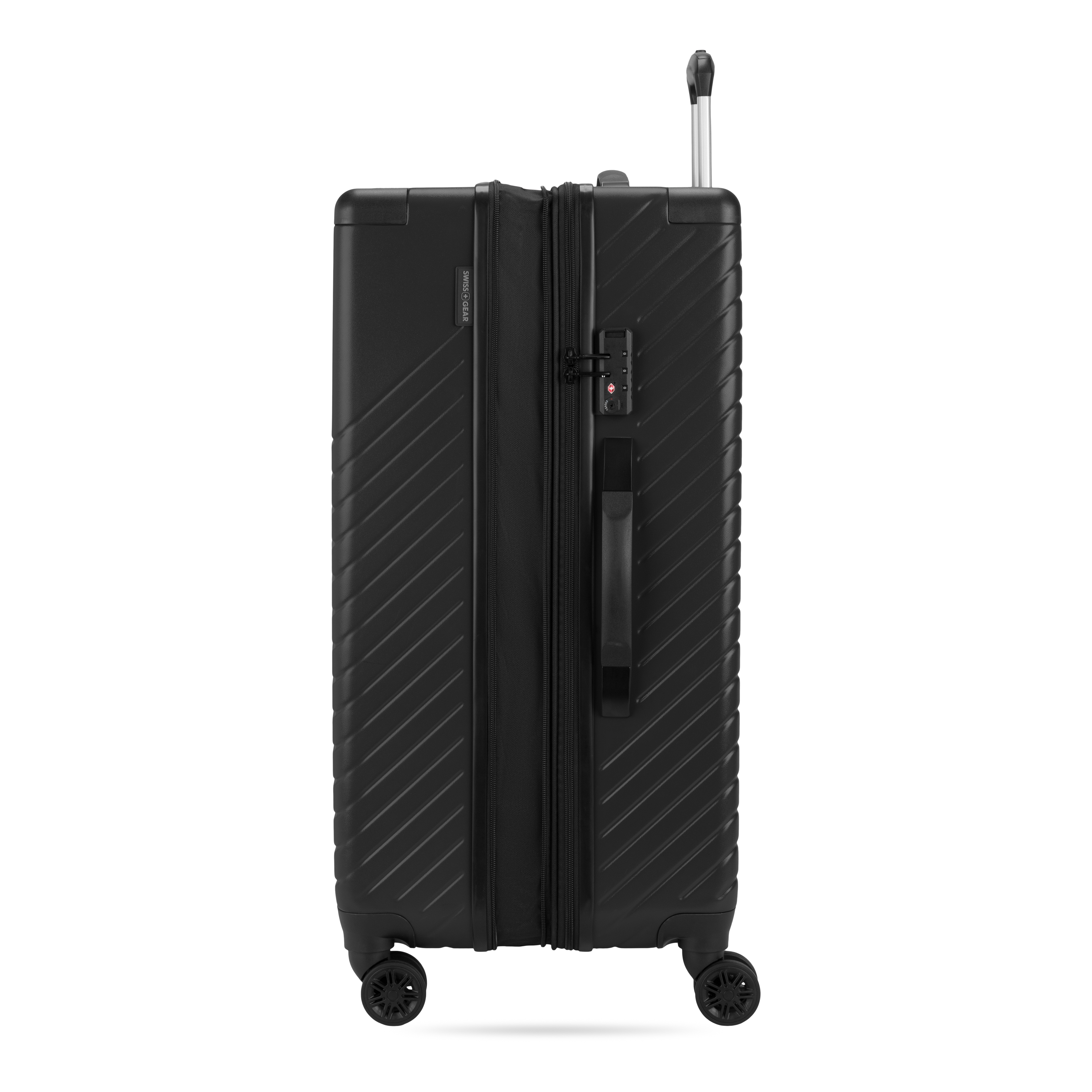 SWISSGEAR Edge Hardside Large Checked Spinner, Black