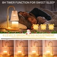 thumbnail image 4 of BEEPRINCESS Candle Warmer Lamps with Timer and Dimmer, Adjustable Height for Jar Candles, Amber Glass Shade, 2 GU10 Bulbs Included, 4 of 8