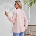thumbnail image 4 of Yesfashion Blazer For Women Long Sleeve Open Front Casual Single Breasted Office Blazer With Pockets, 4 of 5