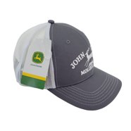 John Deere Heathered White/Black Cap - LP73687, Structured Hat, One Size Fits Most