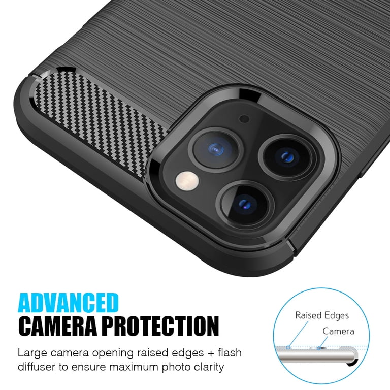 Ultra Slim Case iPhone 11 6,1 Schutz Hülle Skin Cover Schwarz Carbon Look Folie