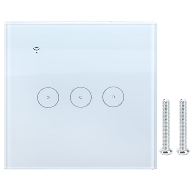 Interruptor de pared con control remoto y toque inteligente WiFi Panel de interruptor de pared Decoración del hogar UE 95‑250 V/CA 10 A