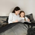 thumbnail image 4 of jejeloiu Black Crow Bedding Comforter Set 7pcs,Gold Glitter Print Queen Bedding Sets,Wild Raven Queen Sheet Sets For Boys Kids,Ultra Soft Home Decor Reversible, 4 of 8
