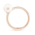 thumbnail image 2 of ANGARA Freshwater Cultured Pearl Spiral Wrap Ring in 14K Rose Gold for Women | June Birthstone, Birthday, Anniversary, Jewelry Gift for Women | Pearl Ring, 2 of 9