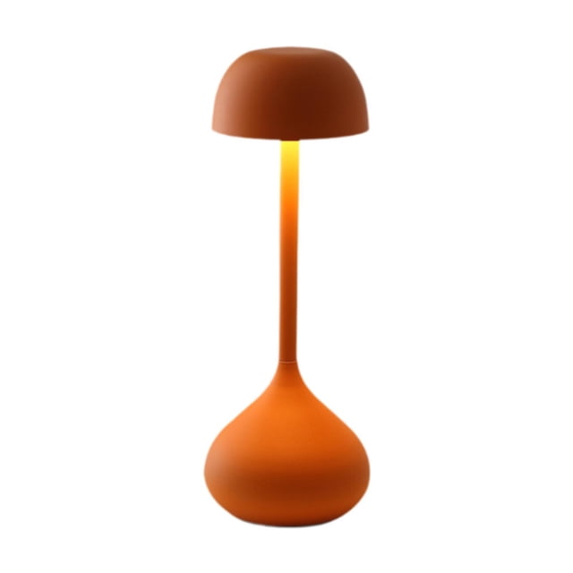 Lámpara de mesa Salvador Lámpara de escritorio de metal Portátil con interruptor táctil recargable Naranja 11 cm x 30 cm
