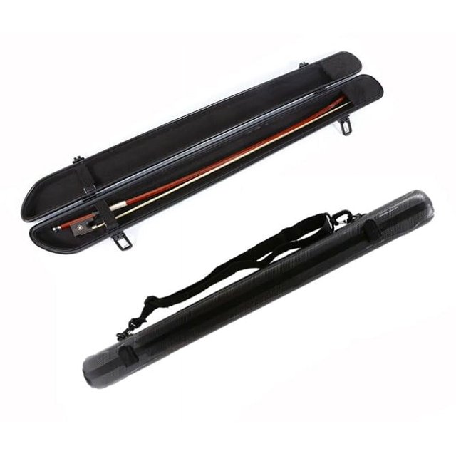 Vetimobato Hard Shell Bow Case for 2pcs Violin/Viola/Cello Bow with Adjustable Shoulder Strap Bow Bag Strong Light Bow Case Violin/Viola/Cello Bow (Black)