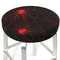 thumbnail image 3 of Pofeuu Red Spider On The Web Print Round Bar Stool Covers - Super Soft and Washable Elastic Stool Cushion Slipcover Easy Clean Velvet-13 inch, 3 of 7