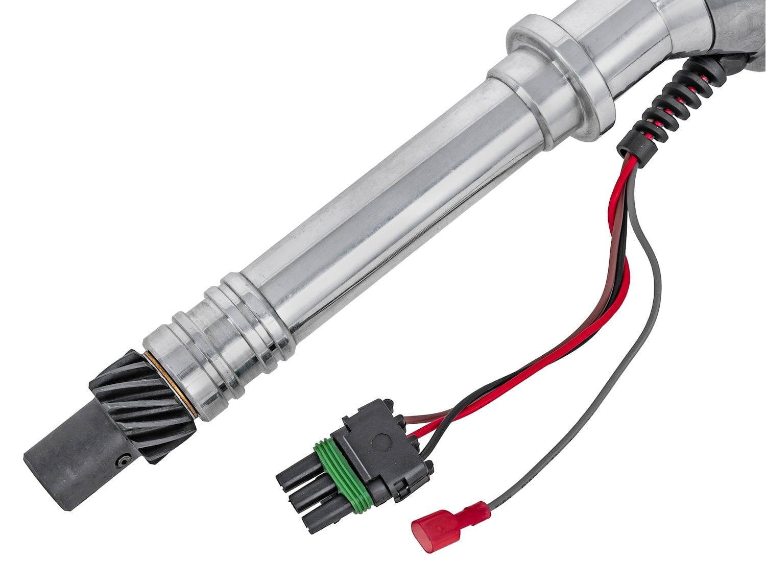 JEGS SSR Pro Series Billet Distributor for Chevy Small Block and Big Block V8 Engines [Red Cap]