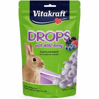 LM Vitakraft Drops with Wild Berry for Pet Rabbits 5.3 oz