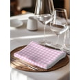 thumbnail image 6 of Pink Grid Cloth Napkins Set of 8 Reusable Dinner Napkins, Checkered Plaid Gingham Lattice Trellis Print Cocktail Napkin Washable Table Napkins for Wedding/Holiday Party/Baby Shower 20"x20", 6 of 7