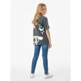 thumbnail image 5 of The Powerpuff Girls x Hello Kitty and Friends Girl’s Boxy Mineral Washed Graphic Crewneck Tee with Short Sleeves, Sizes 4-16, 5 of 8