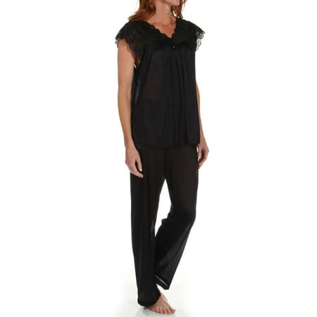 

Women s Shadowline 76737 Silhouette Pajama (Black M)