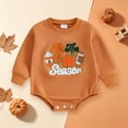 thumbnail image 2 of Aayomet Infant Baby Boy and Girl Thanksgiving Halloween Romper Little Pumpkin Sweatshirt Onesie Cute Newborn Toddler Clothes, 2 of 8