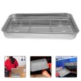 thumbnail image 4 of Shisuyan Rôtissoire Antiadhésive Rôtissoire avec Grille Poêle pour Four Acier Inoxydable Rôtissoire pour Dinde Plaque de Cuisson Plaque de Cuisson pour Cuisine, 4 of 8