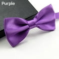thumbnail image 6 of NUZYZ Men Solid Color Bowtie Necktie Tuxedo Wedding Party Adjustable, 6 of 7