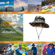 thumbnail image 5 of Sombrero para el sol, sombrero impermeable de ala ancha con protección UV, sombrero Boonie para pesca, senderismo, jardín, playa, 5 of 5