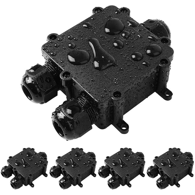 Kit de conectores de cable de 3 vías IP68 a prueba de agua, 5 piezas, para cables de 0,5 mm2 a 2,5 mm2, ideal para iluminación exterior