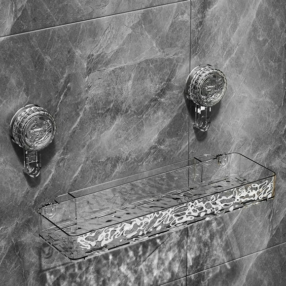 Panier de Douche à Ventouse Forte - Organisateur de Salle de Bain Mural Sans Perçage avec Trous de Drainage pour Shampooing, Revitalisant et Articles de Toilette