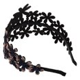 thumbnail image 3 of MRLESS Rhinestone Inlaid Wide Headband Elegant Sparking Flower Headband Anti-Slip Bridal Hair Clasp Fashion Headband for Women, 3 of 8