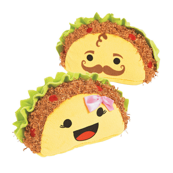 Plush Tacos - Party Favors - 12 Pieces
