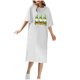 thumbnail image 1 of Vestido Corto de Verano Cuello Redondo Estilo de Camiseta de Longitud de Tobillo de Manga Corta, Altamente Elástico para Pijamas Y Ropa Interior Sexy, 1 of 8