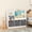 White Kids Bookcase, variant on Kids Bookcase and Toy Storage with 3 Collapsible Fabric Drawers, Wooden Kids Bookshelf Toy Organizer with 4-Tier Display Shelf, Smooth Corner, Toddler Bookshelf with Storage for Bedroom, White