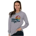 thumbnail image 3 of Puerto Rican Boricua Princess Latina Women's Long Sleeve T Shirt Brisco Brands S, 3 of 5