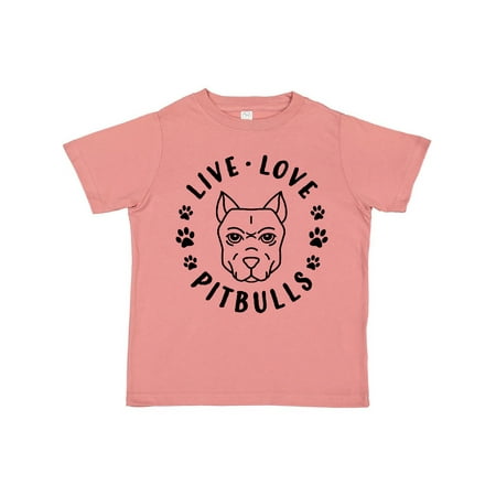 

Inktastic Live Love Pitbulls Gift Toddler Boy or Toddler Girl T-Shirt