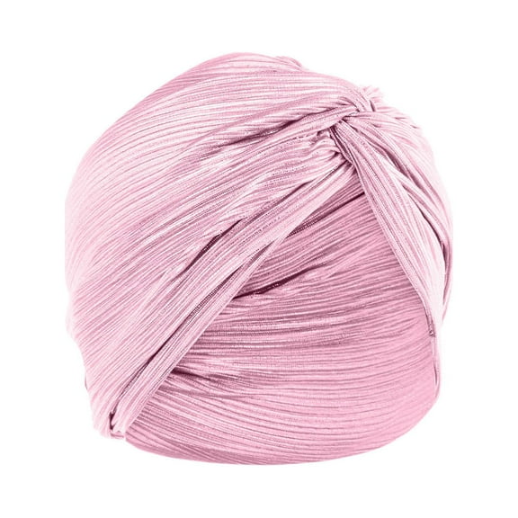 Kiplyki Wholesale Women Solid India Muslim Ruffle Chemo Hat Wraps Turbans Beanie Cap Headwraps