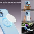 thumbnail image 5 of Magnetic Case for iPhone 14 Pro Max Case 6.7 inch [Compatible with MagSafe] Cute Plating Love Hearts Pattern Case with Camera Protection,Soft Shockproof TPU Bumper Cover for Women Girls,Blue, 5 of 13