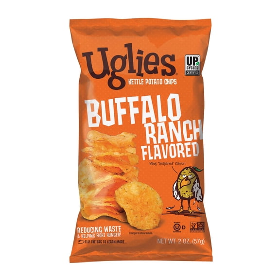 Midwest Distribution 129059 Uglies 2 oz Buffalo Ranch Chips, Case of 10