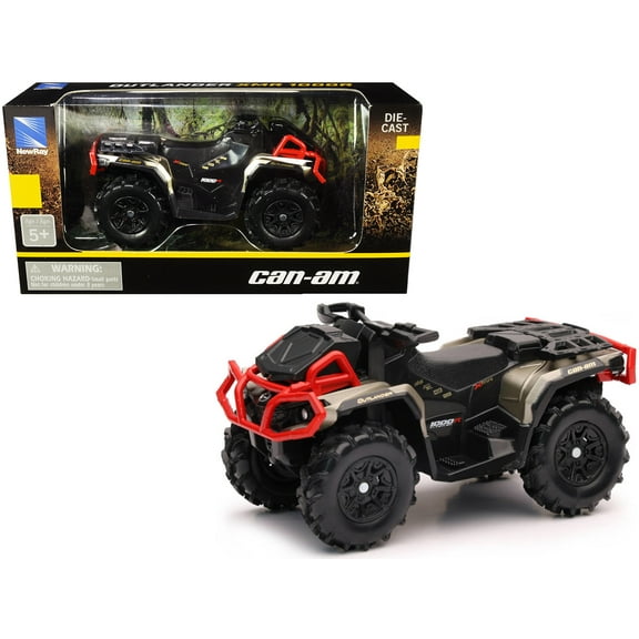New Ray Toys ATV and Motorcycle Play Vehicles, Black and Gold, 7 oz
