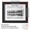 thumbnail image 4 of 9x12 Picture Frames Photo Frames Display Pictures Matted 9x12,11x14,11x17,13x19,A3,A4 Rectangle Wall Gallery Photo Frames-Black, 4 of 8