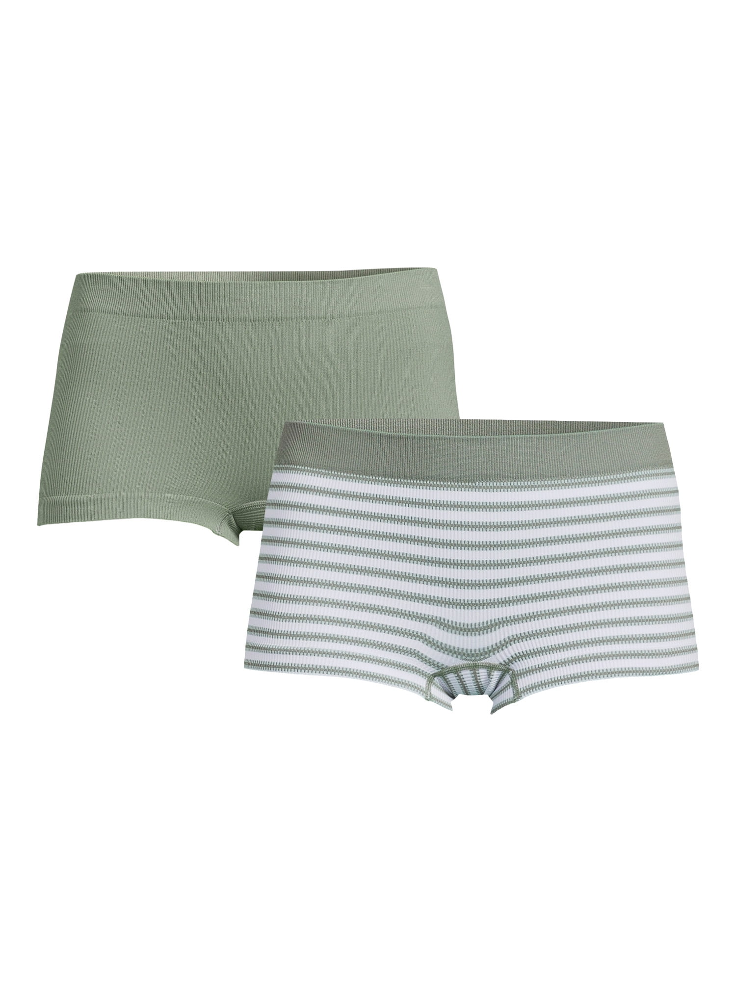 No Boundaries Women's Seamless Boyshort Panties, 2Pack