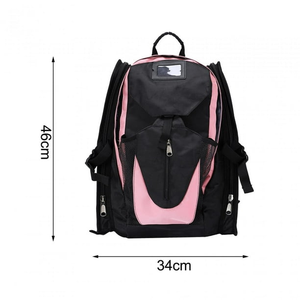 Roller Skate Backpack Inline Skating Bag Adjustable Shoulder Strap Ice  Skate Carrying Bag Skate Shoes Bag for Skating Shoes Pink Small