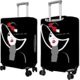 thumbnail image 3 of Travel Luggage Cover Suitcase Protector Fits 18-32 Inch Luggage Wheel Covers Patterned Travel Related Items Flower Luggage Protector Elastic Luggage Anti-scratch Suitcase Cover L, 3 of 5