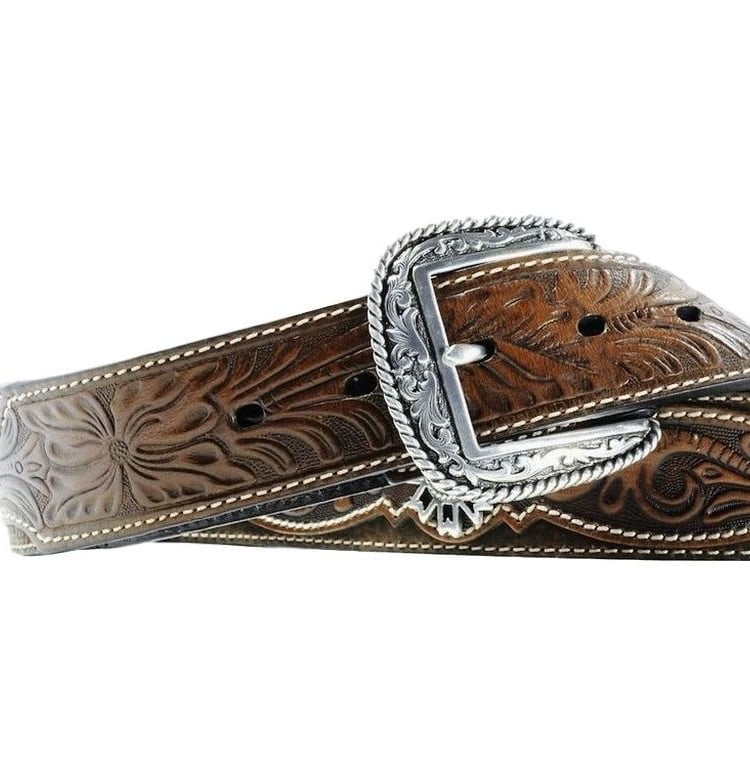 Ariat - Ariat A10004965-46 Mens Leather Rowel Oiled Rowdy Belt, Size - 46 - 0