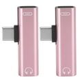 thumbnail image 2 of 2Pcs 2 in 1 Type C Adapter, Type C to 3.5mm Assist Audio Cable, Wire Charger Headset Distributor Adapter, 2 of 7