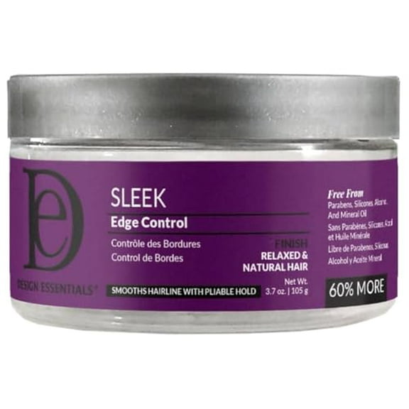 Design Essentials Sleek Edge Control, Medium Hold for Relaxed and Natural Textures, 3.7 Ounce (Pack of 1)