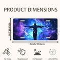 thumbnail image 2 of Jesus Silhouette against Nebula Funny Personalized License Plate Rust-proof Stainless Steel Metal License Plate Suitable For Men And Women 12.2" x 6.2", 2 of 7