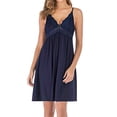 thumbnail image 4 of HUJlwoi Chemise de Nuit Sans Manches pour Femmes en Modal Babydoll Robe de Nuit Douce avec Dentelle Bretelles Réglables Robe d'Été, 4 of 7
