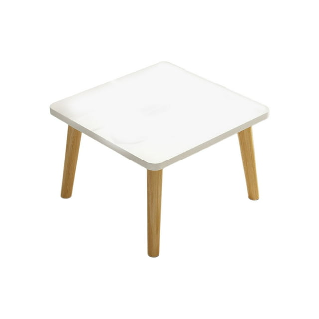 Mesa de Café Pequeña Mesa Cuadrada de Madera Mesa de Balcón Mesa de Té Pequeña Mesa de Café de Dormitorio Concisa Mesa Baja de Pie en el Piso Mesa de Café Cuadrada