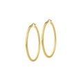thumbnail image 5 of Gem & Harmony Extra Large Hoop Earrings in 14K Yellow Gold 2 inch (2.00 mm) for Women, 5 of 6