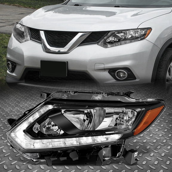 Nuvision for 14-16 Nissan Rogue LH Driver Left Side LED DRL Headlight Headlamp Assembly