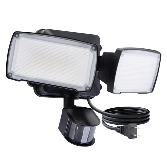 LUTEC 21W Plug in Motion Sensor Light Outdoor, Flood Lights Outdoor Motion Sensor,2500LM, 5000K Daylight,IP65 Waterproof