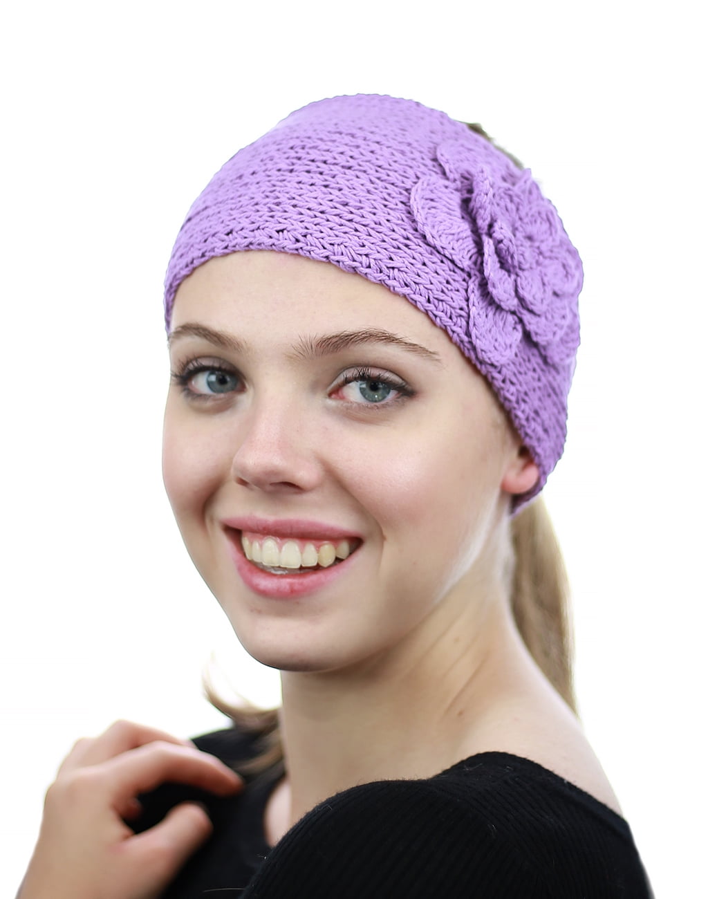 NYFASHION101 Hand Knitted Button Closure Winter Headband Headwrap