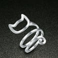 thumbnail image 5 of TIHLMK Rings for Teen Cute Cat Silver Ring Women Wrap Finger Ring Adjustable Jewelry Gift Silver, 5 of 8
